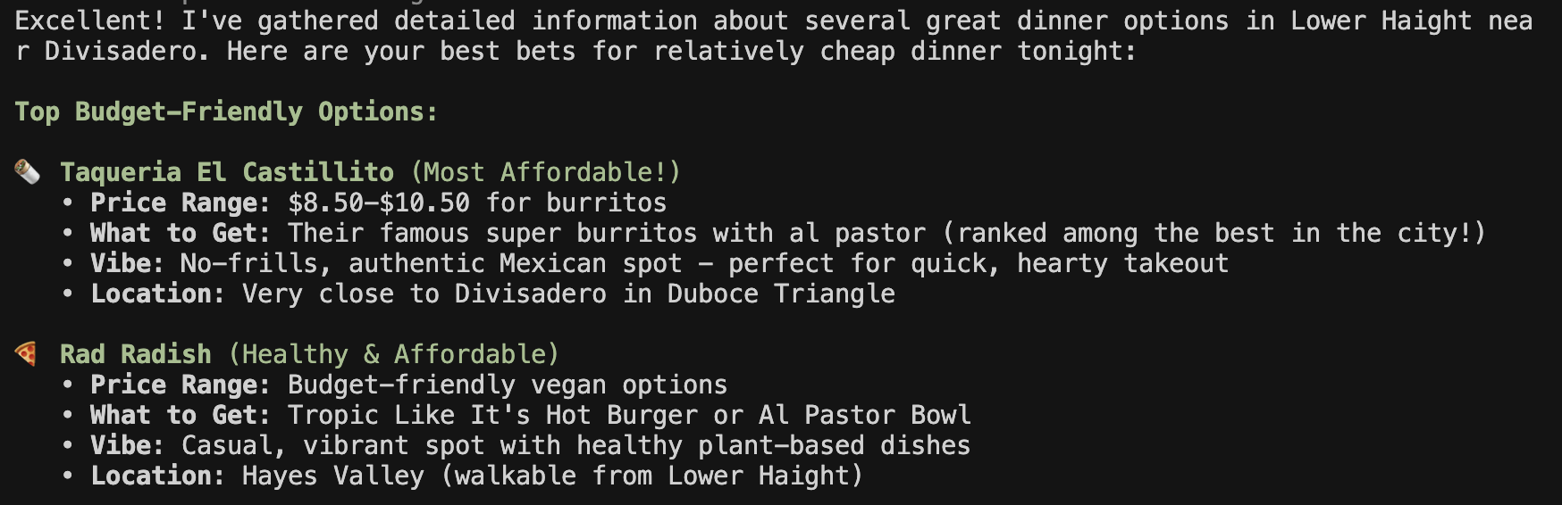 Find My Food project screenshot