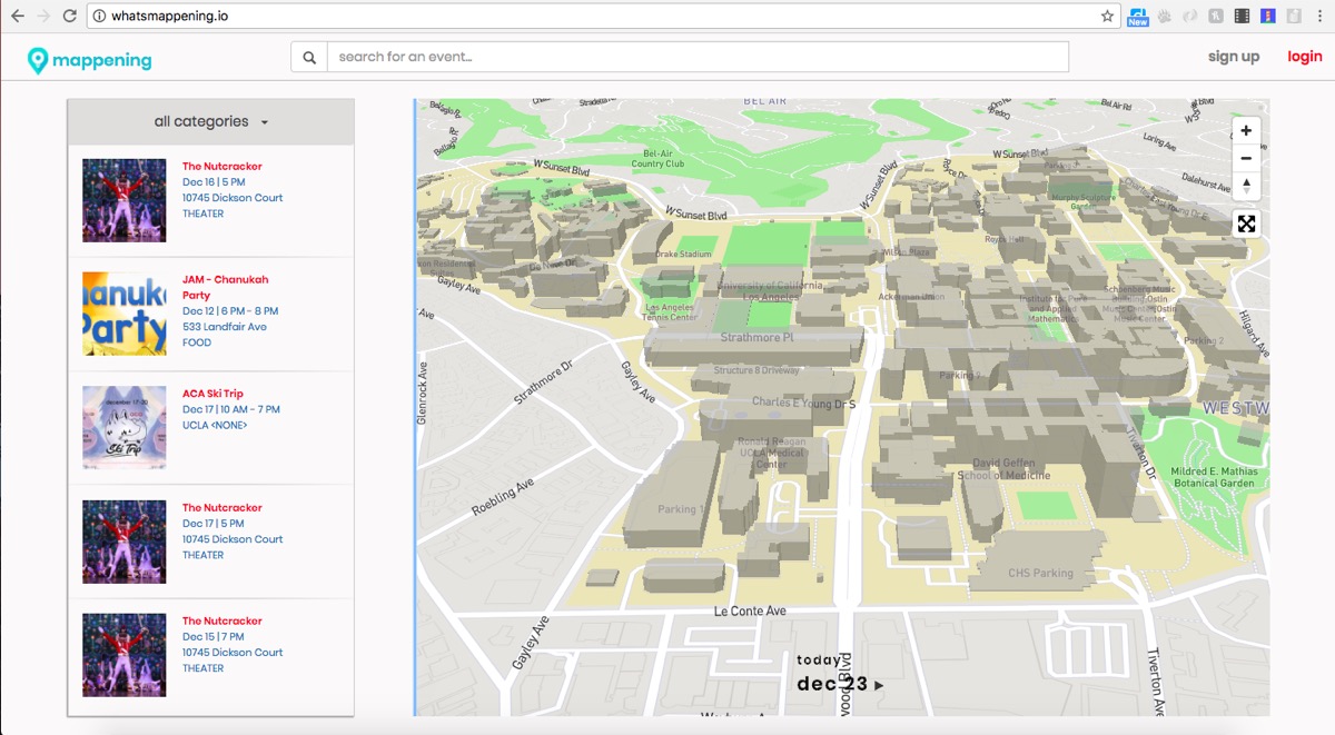 Mappening project screenshot